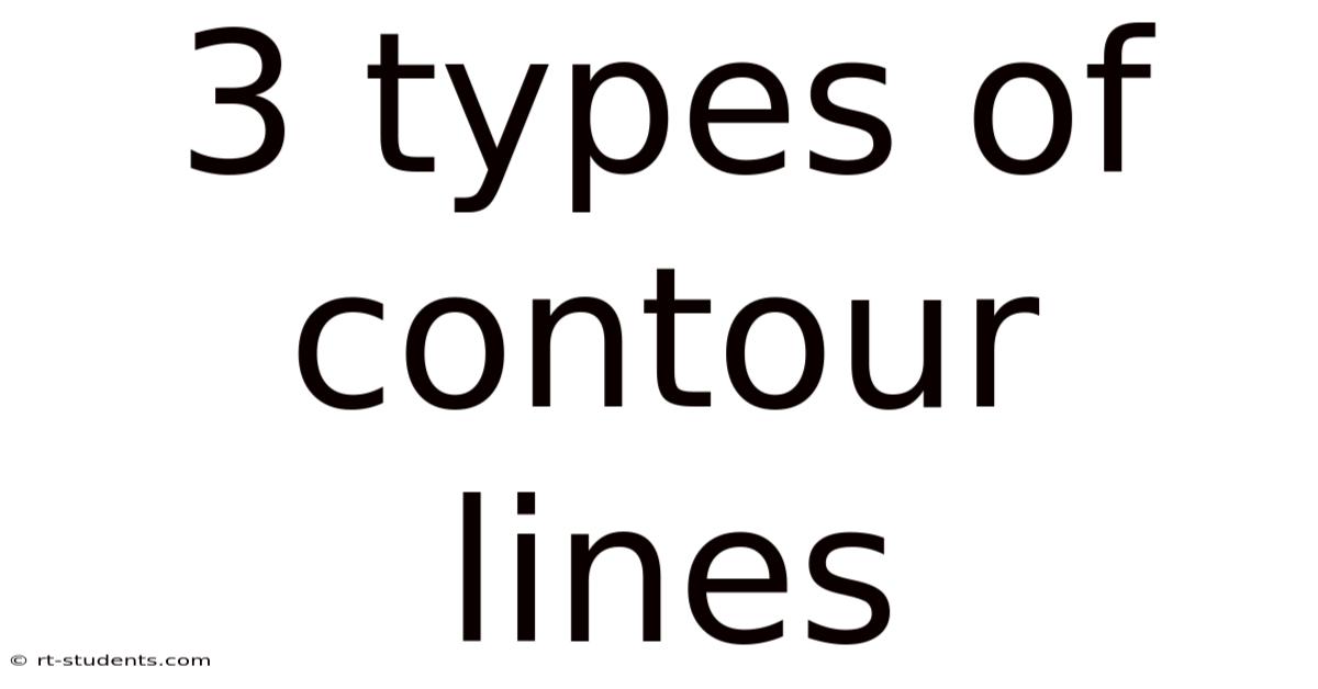 3 Types Of Contour Lines