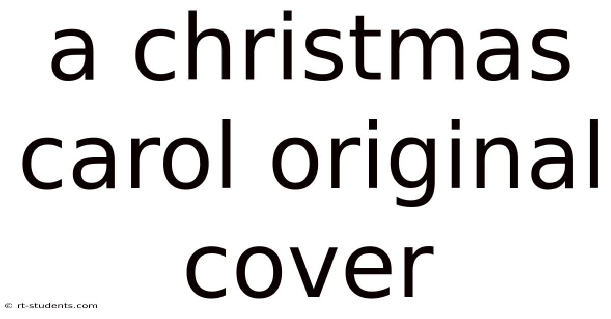 A Christmas Carol Original Cover