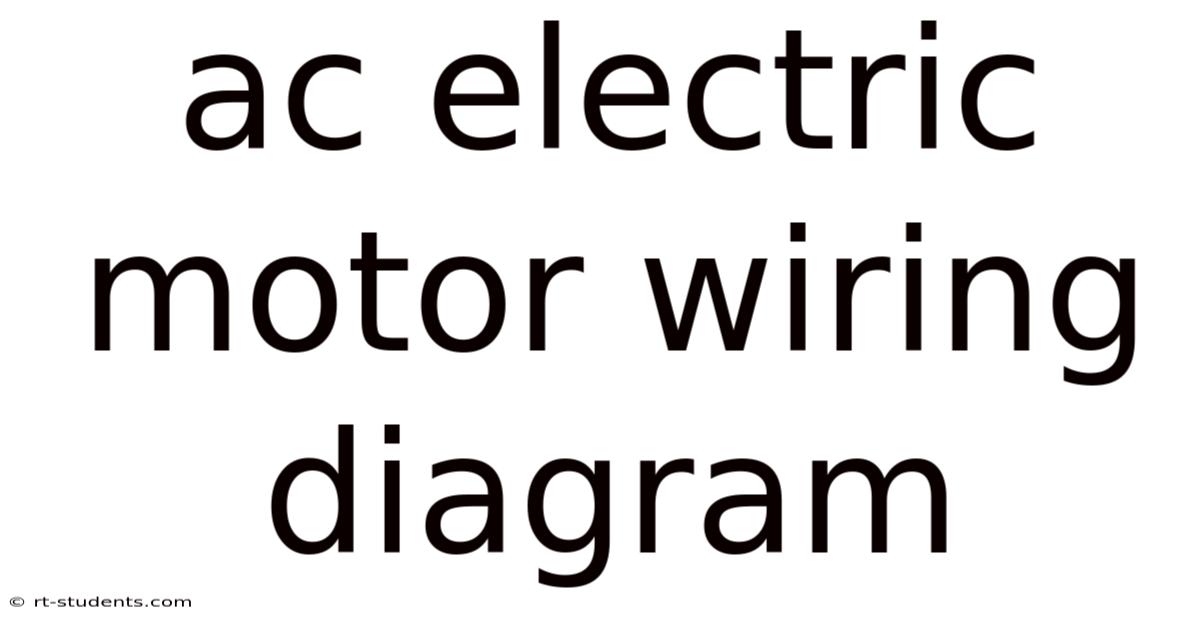 Ac Electric Motor Wiring Diagram