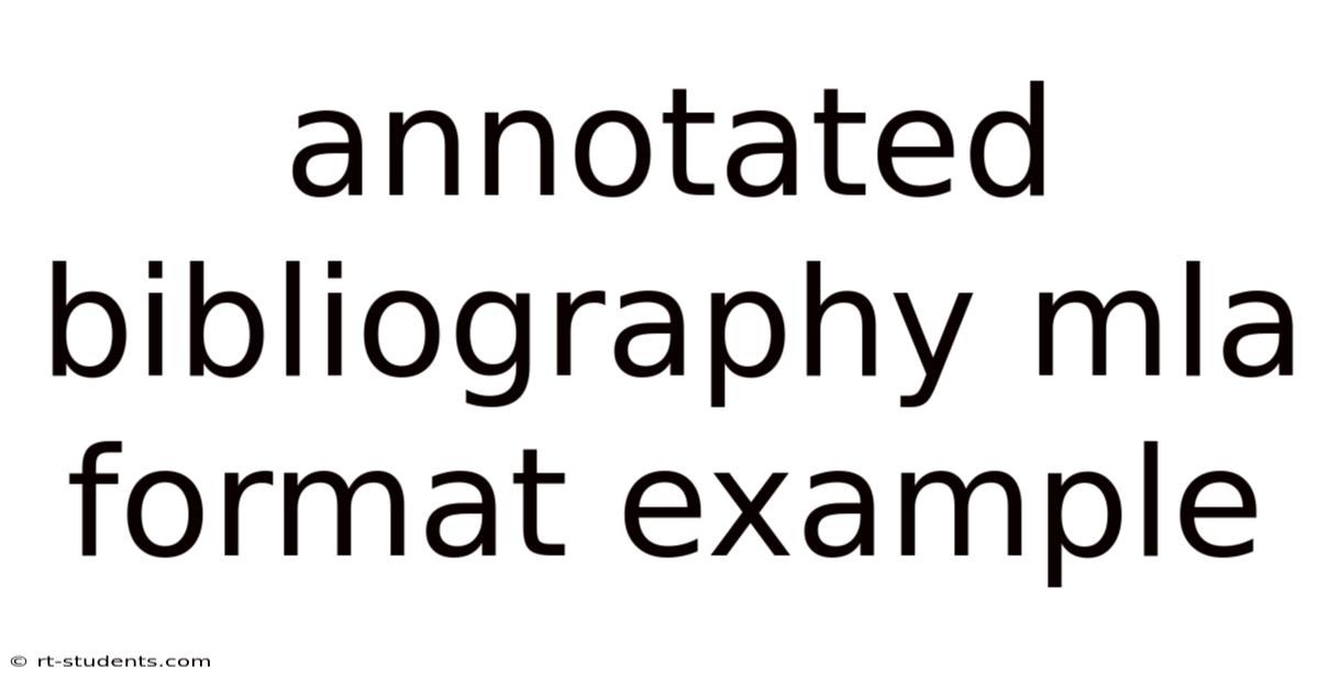 Annotated Bibliography Mla Format Example