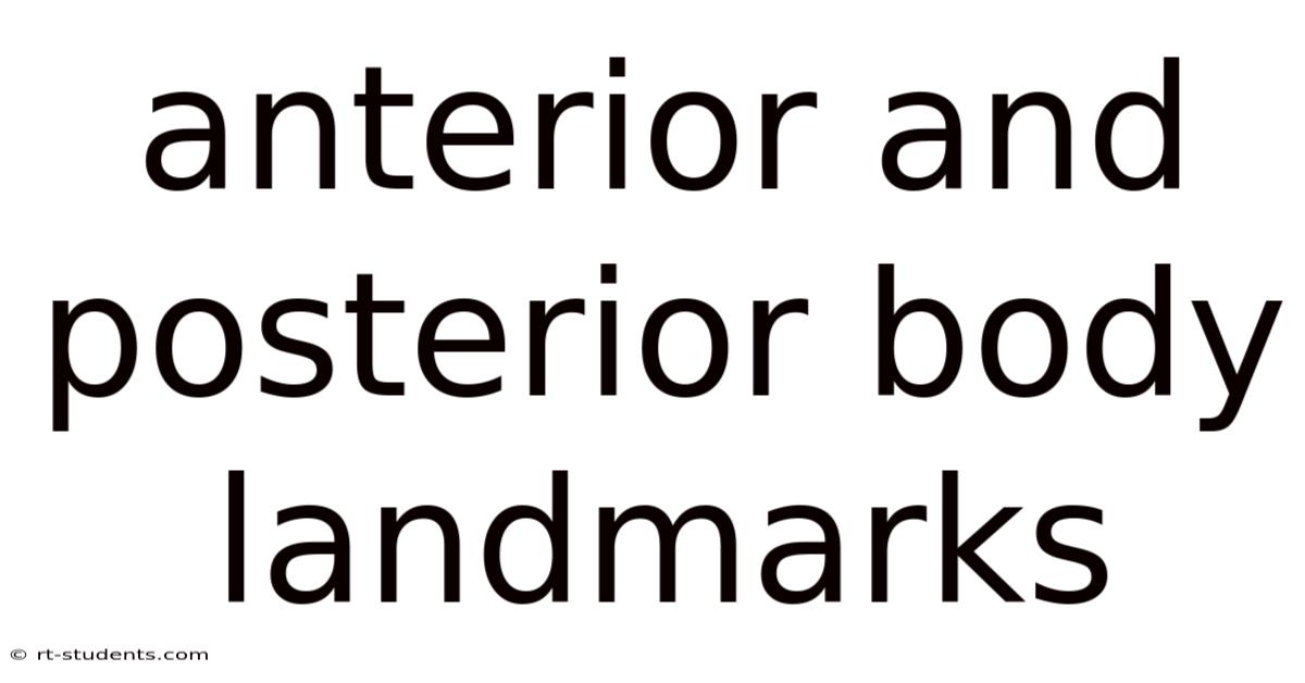 Anterior And Posterior Body Landmarks