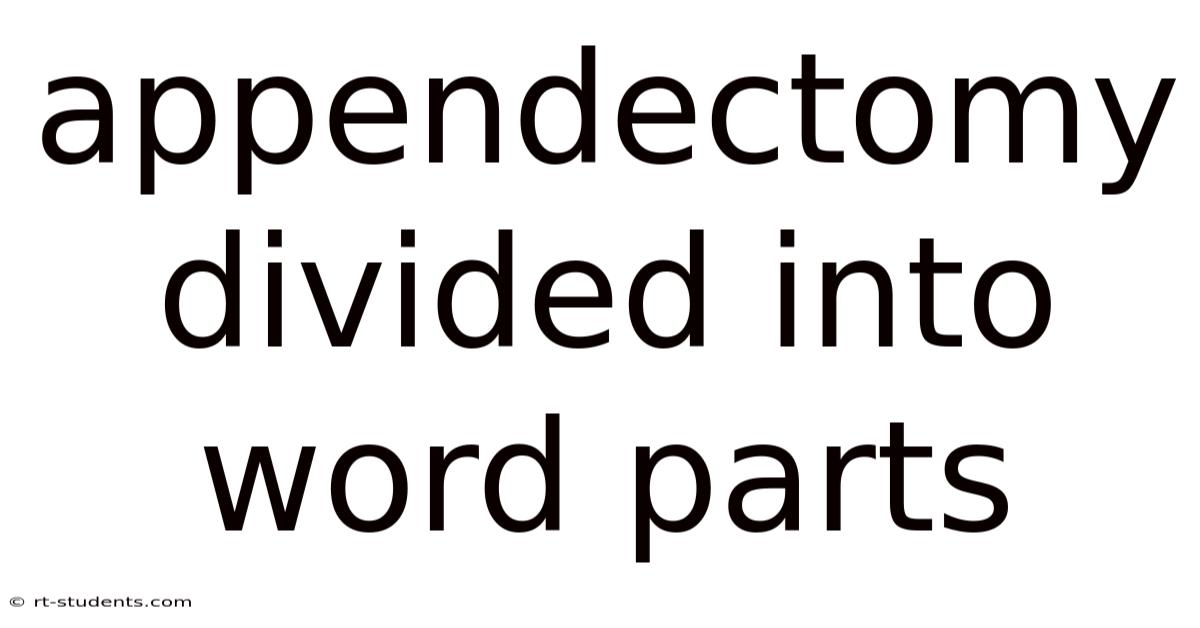 Appendectomy Divided Into Word Parts