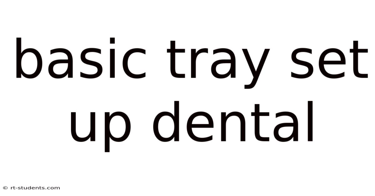Basic Tray Set Up Dental