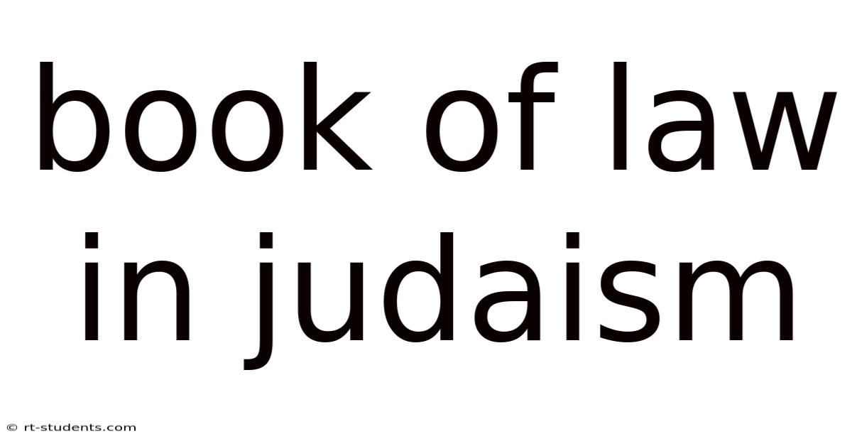 Book Of Law In Judaism