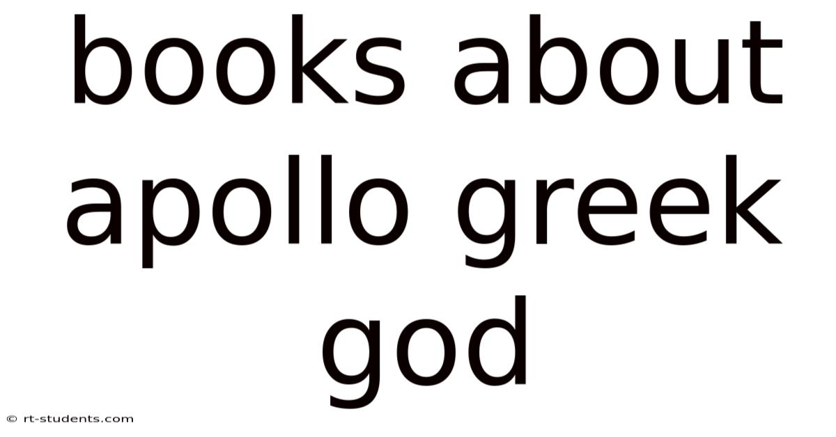 Books About Apollo Greek God