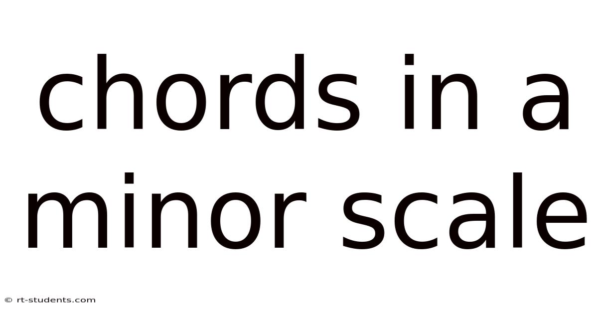 Chords In A Minor Scale