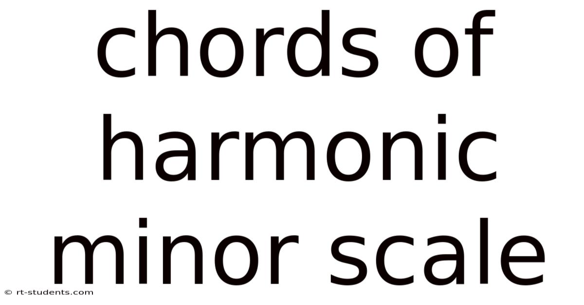 Chords Of Harmonic Minor Scale