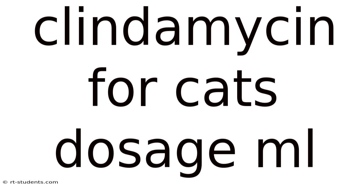 Clindamycin For Cats Dosage Ml