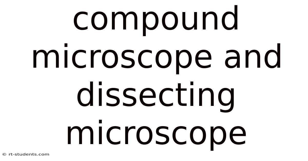 Compound Microscope And Dissecting Microscope
