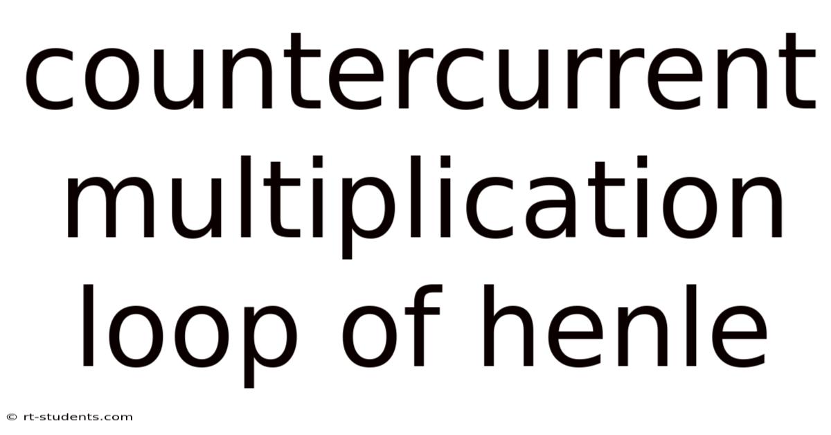 Countercurrent Multiplication Loop Of Henle