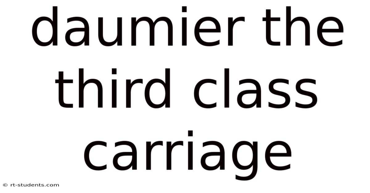 Daumier The Third Class Carriage