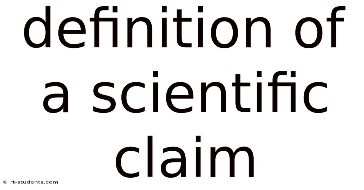 Definition Of A Scientific Claim
