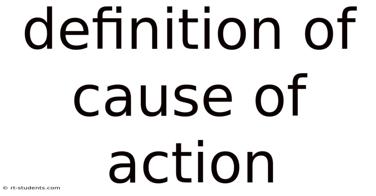 Definition Of Cause Of Action
