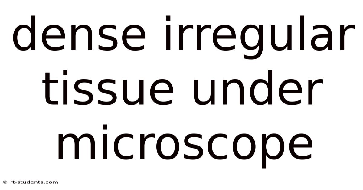 Dense Irregular Tissue Under Microscope