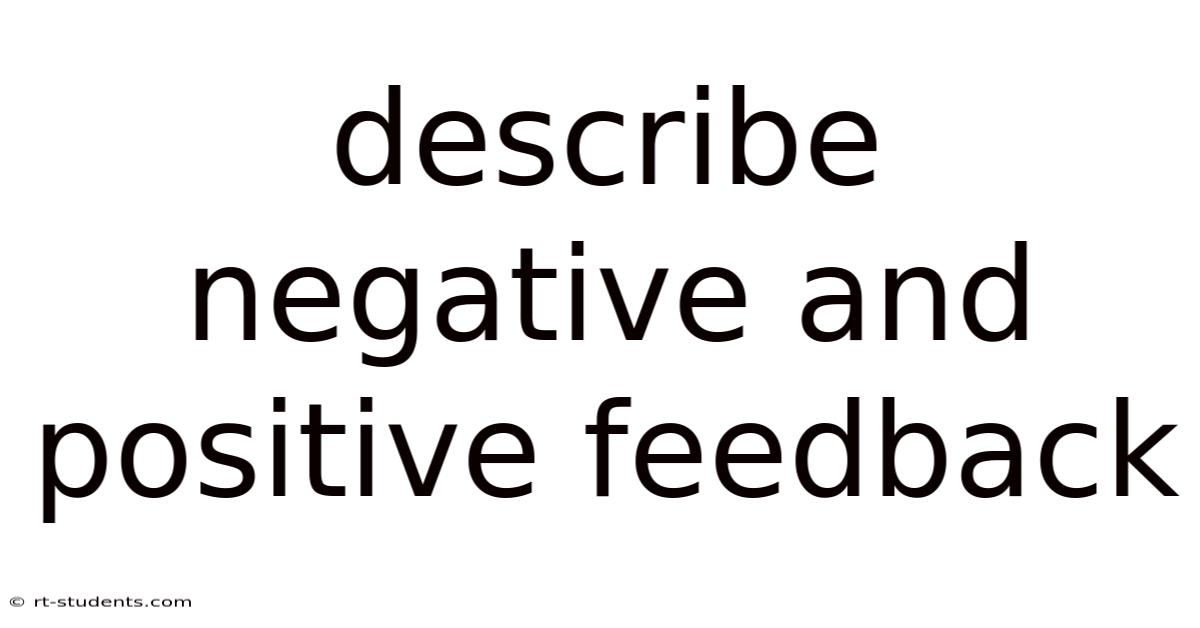 Describe Negative And Positive Feedback