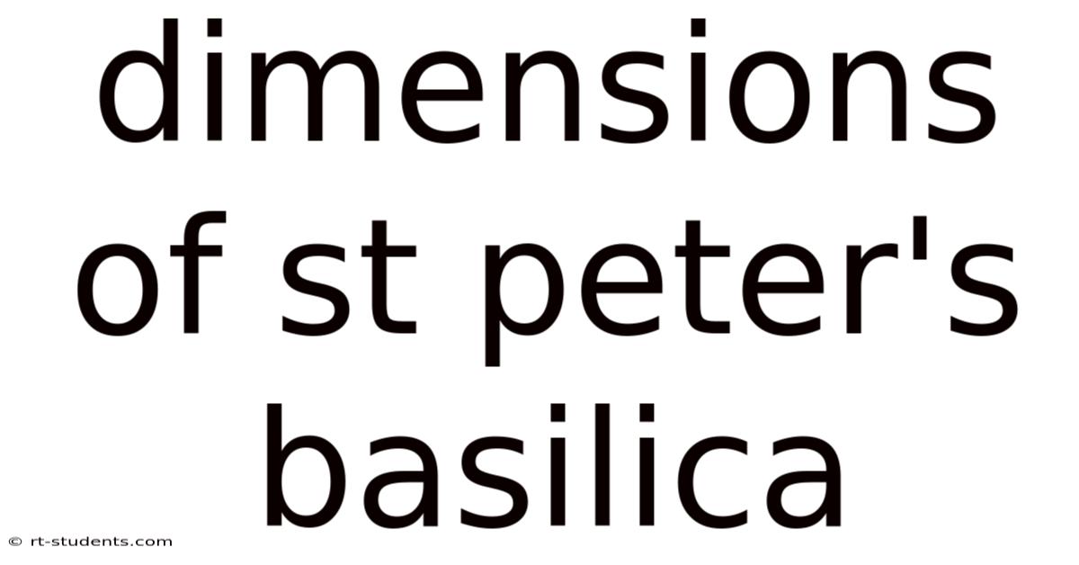 Dimensions Of St Peter's Basilica