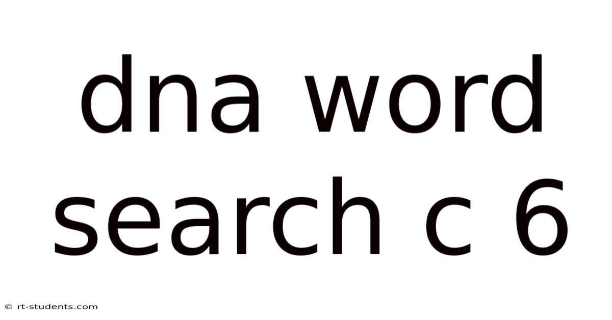 Dna Word Search C 6