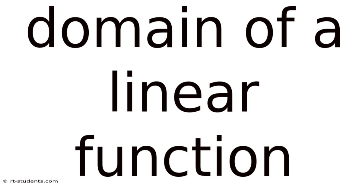 Domain Of A Linear Function