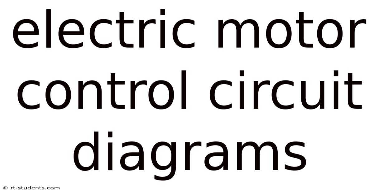 Electric Motor Control Circuit Diagrams