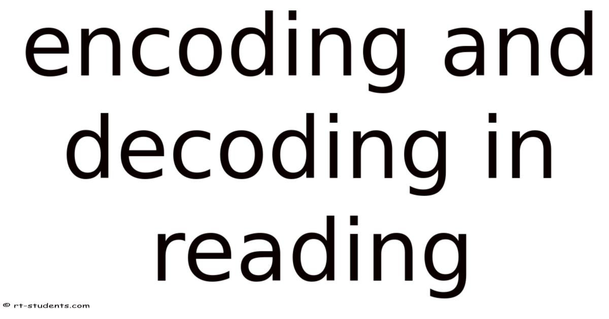 Writing Library In Decoding Encoding And Decoding In Reading