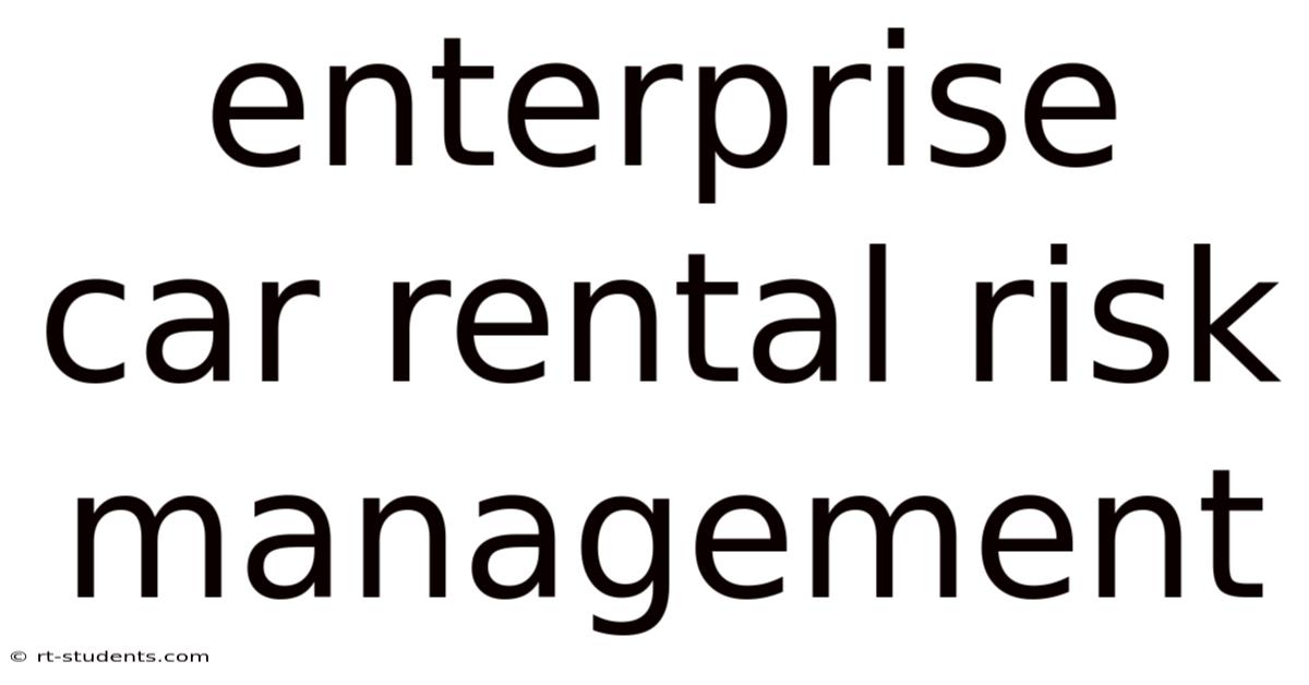Enterprise Car Rental Risk Management