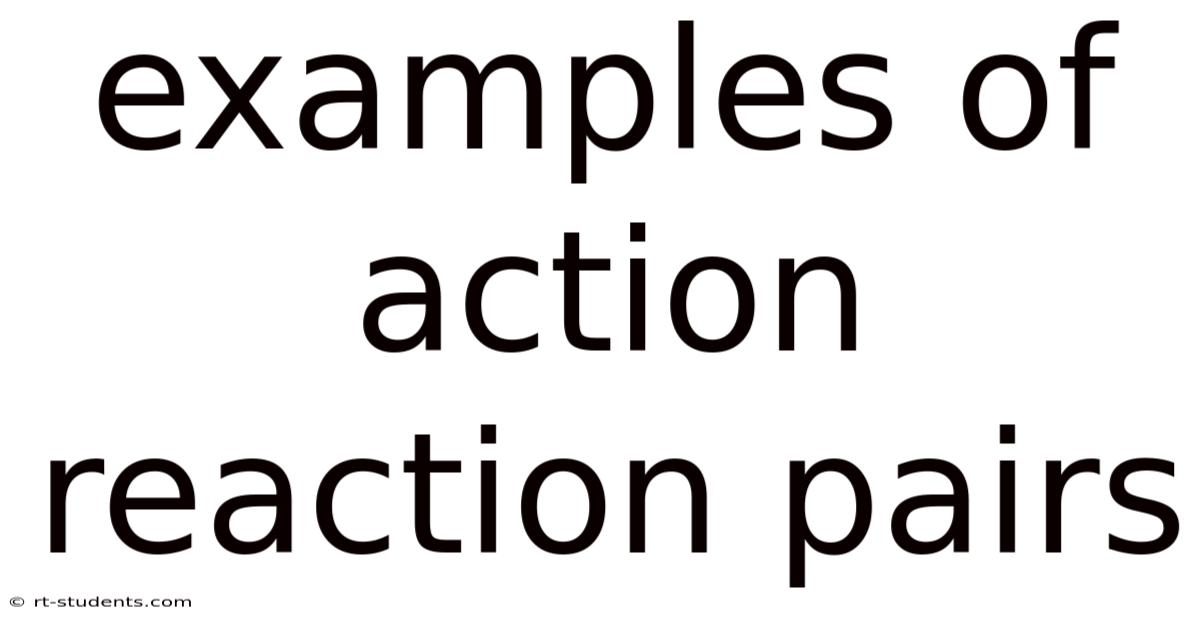 Examples Of Action Reaction Pairs