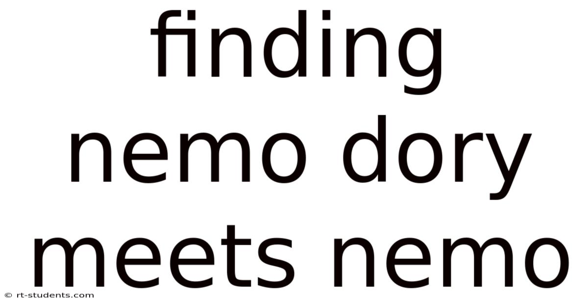 Finding Nemo Dory Meets Nemo