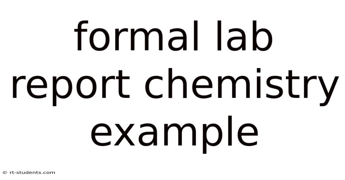 Formal Lab Report Chemistry Example