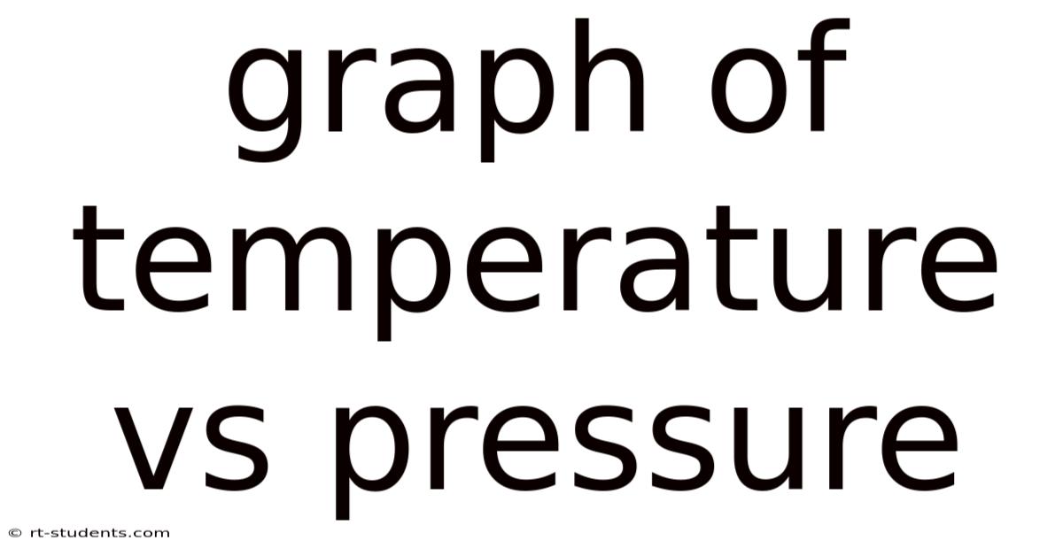 Graph Of Temperature Vs Pressure