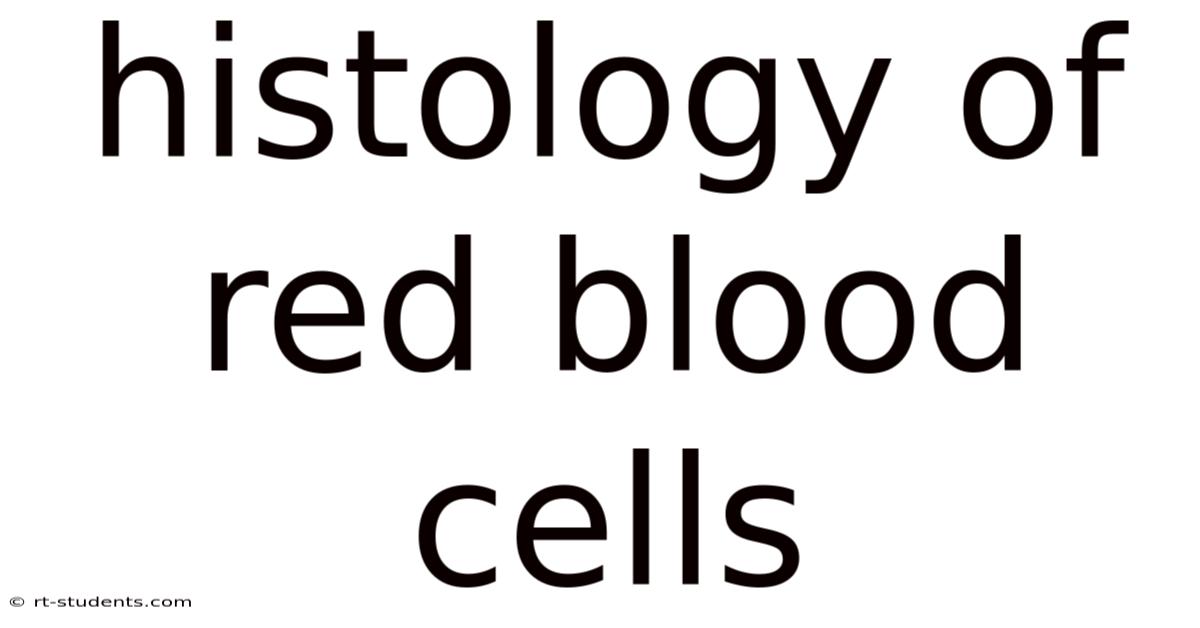 Histology Of Red Blood Cells