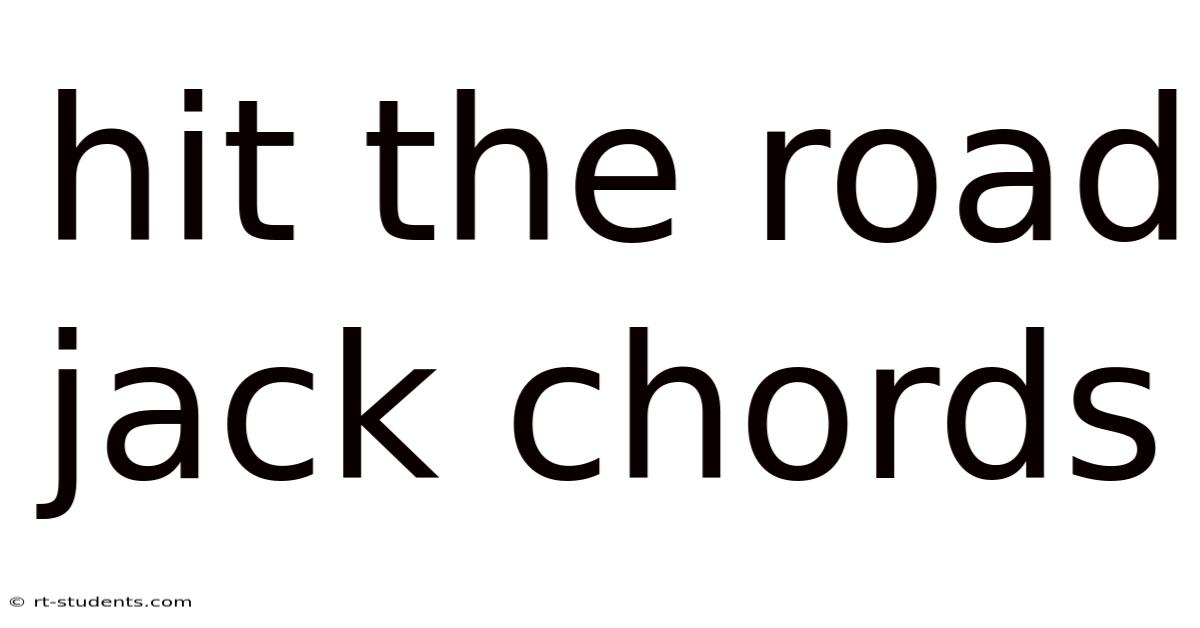 Hit The Road Jack Chords
