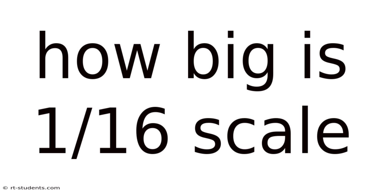 How Big Is 1/16 Scale