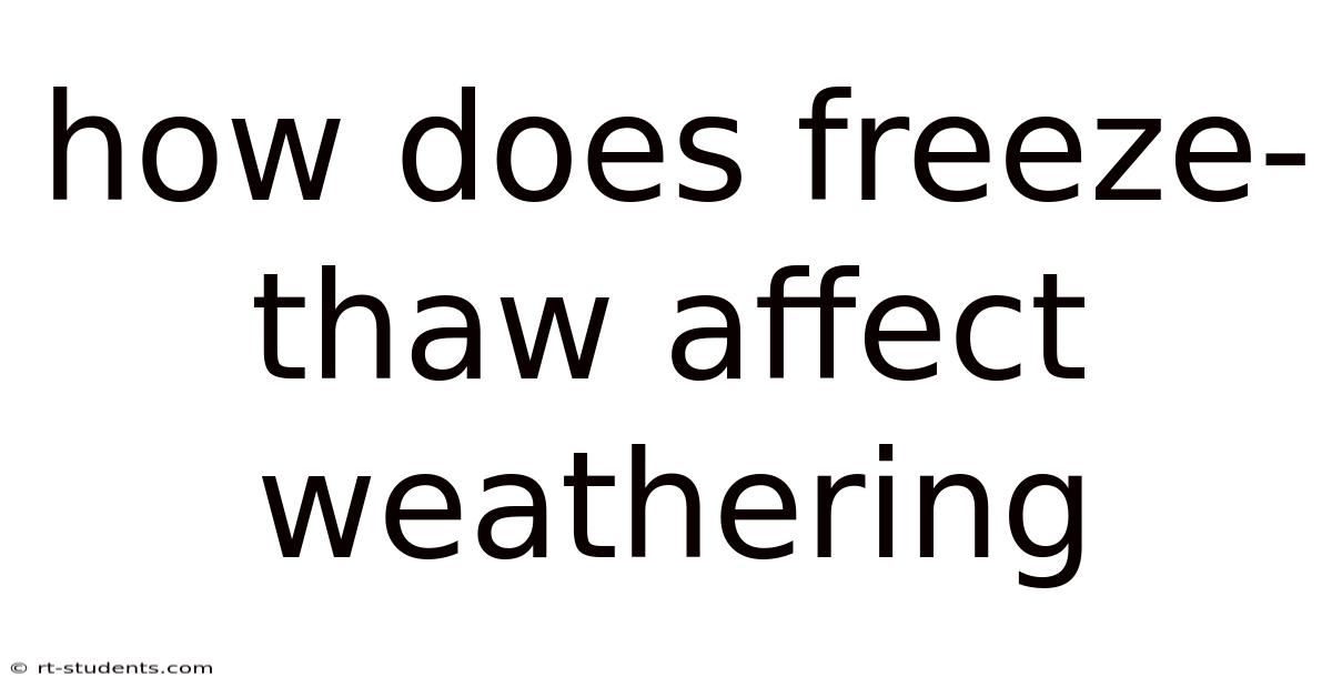 How Does Freeze-thaw Affect Weathering