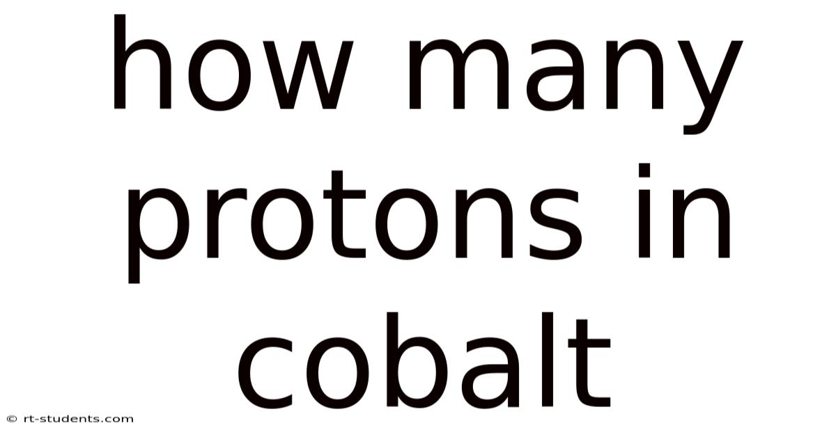 How Many Protons In Cobalt