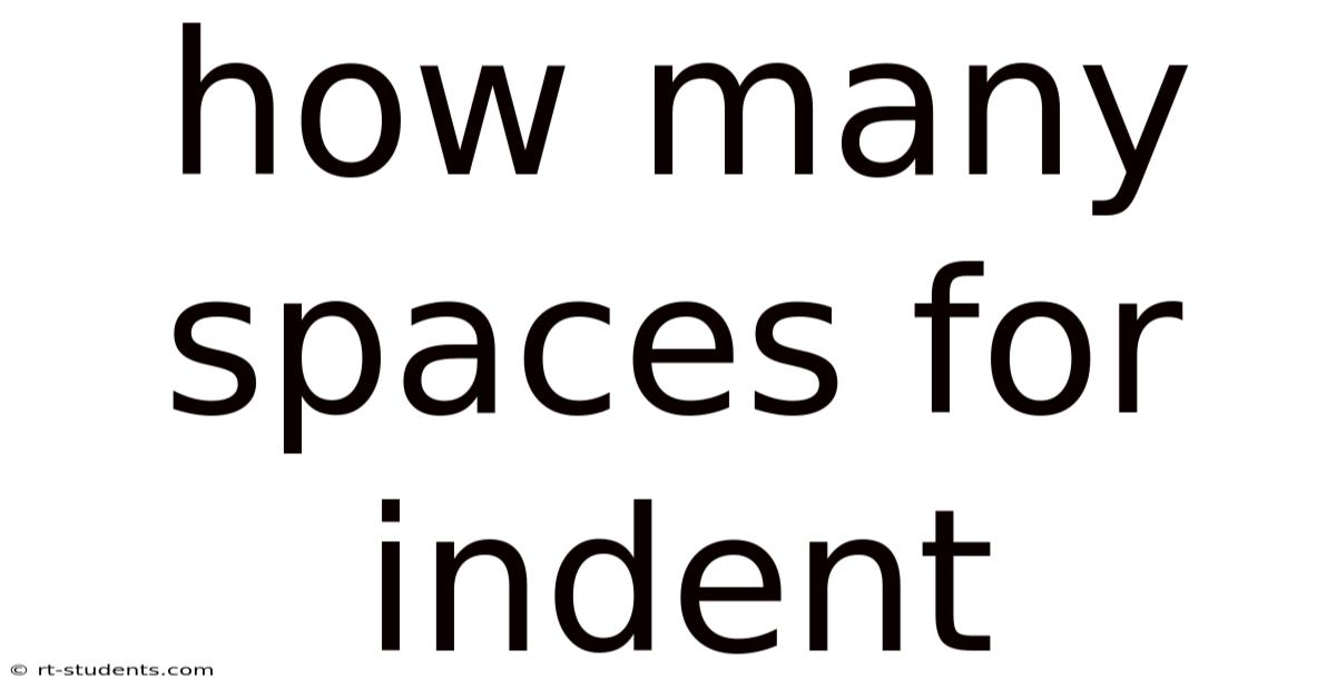 How Many Spaces For Indent