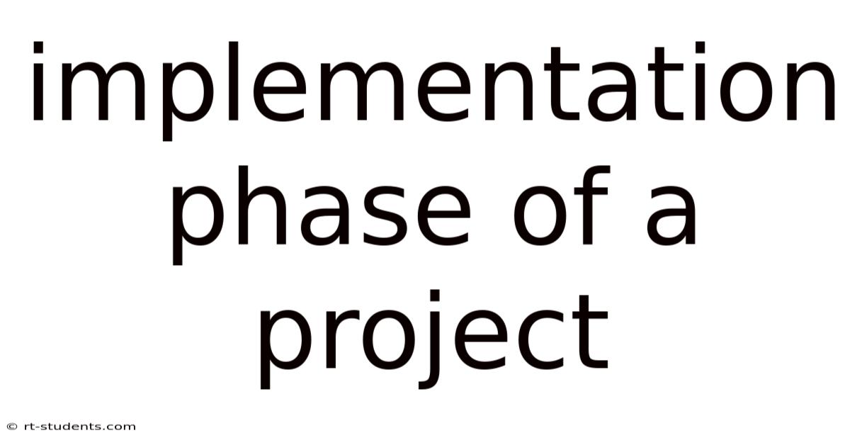 Implementation Phase Of A Project