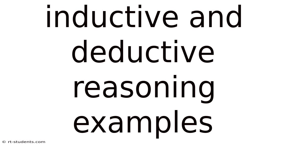Inductive And Deductive Reasoning Examples
