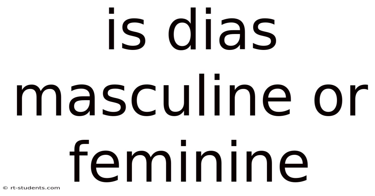 Is Dias Masculine Or Feminine