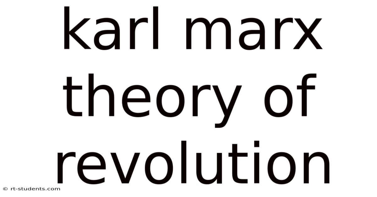 Karl Marx Theory Of Revolution