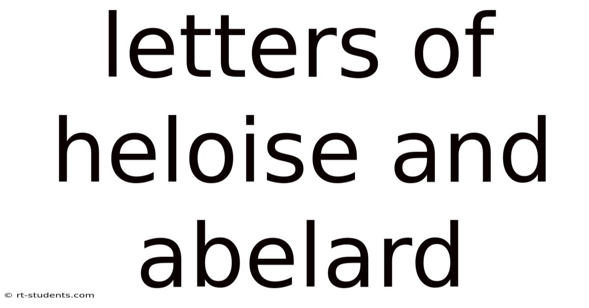 Letters Of Heloise And Abelard