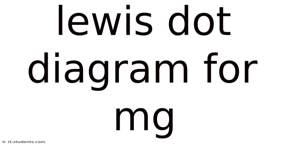 Lewis Dot Diagram For Mg