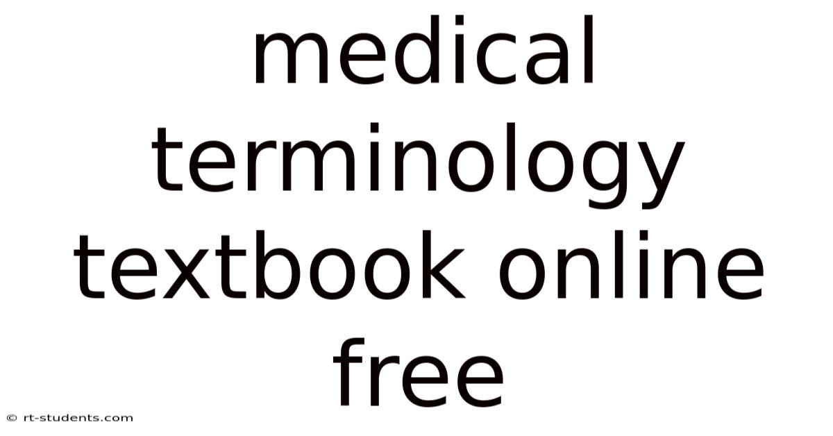 Medical Terminology Textbook Online Free