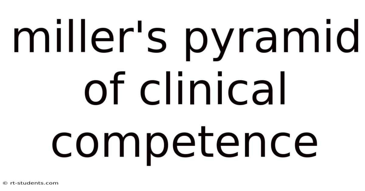 Miller's Pyramid Of Clinical Competence