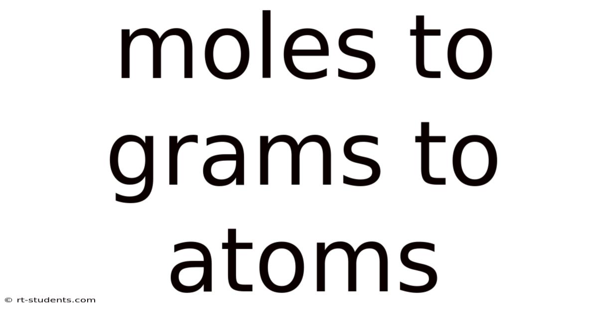 Moles To Grams To Atoms