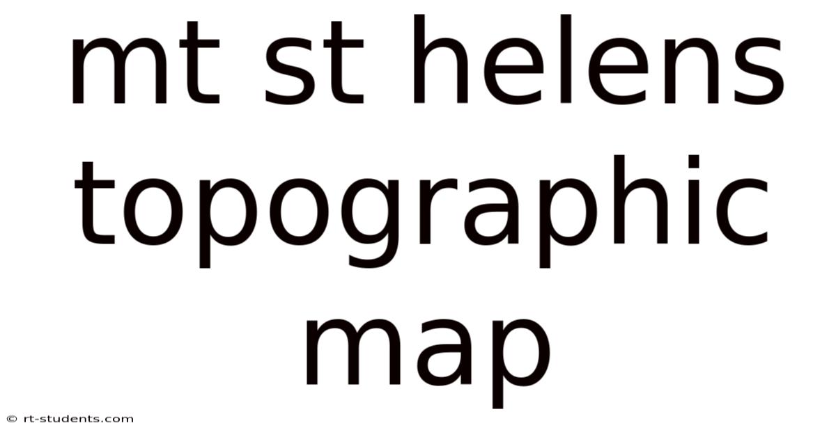 Mt St Helens Topographic Map