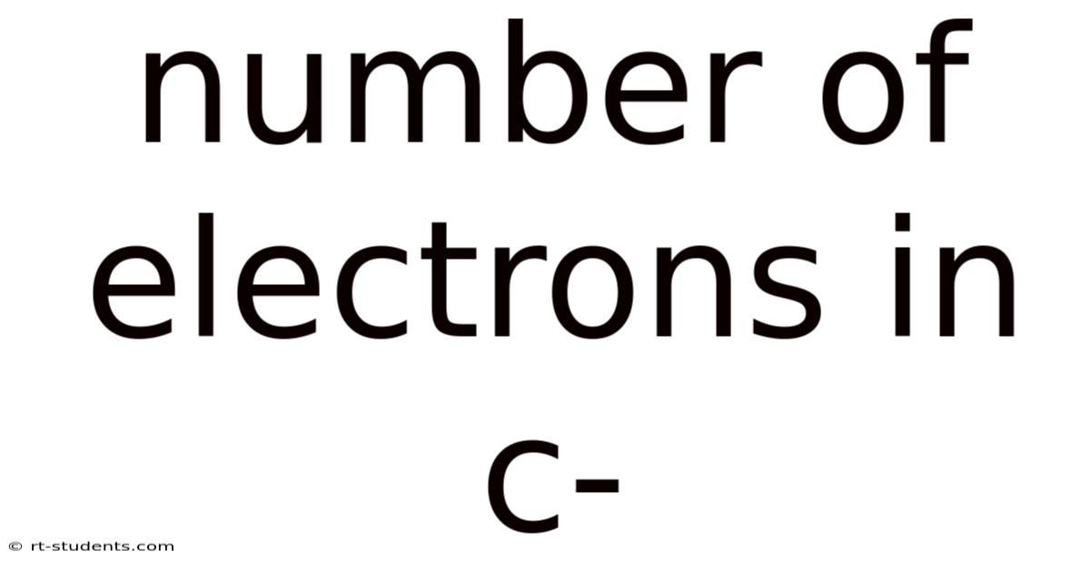 Number Of Electrons In C-