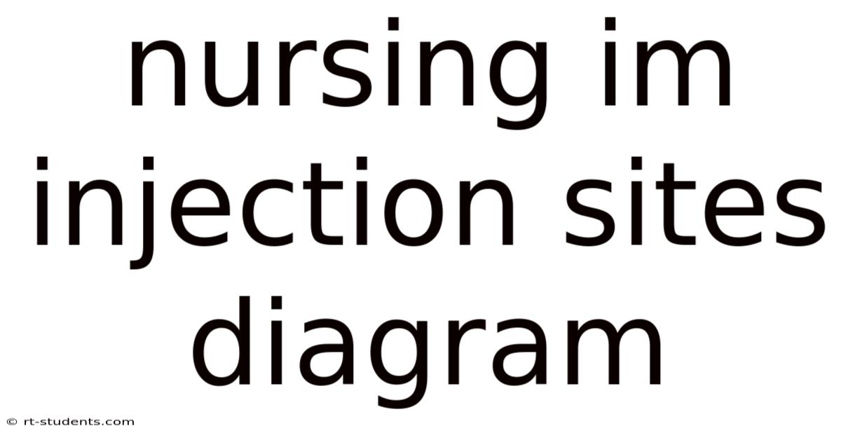 Nursing Im Injection Sites Diagram