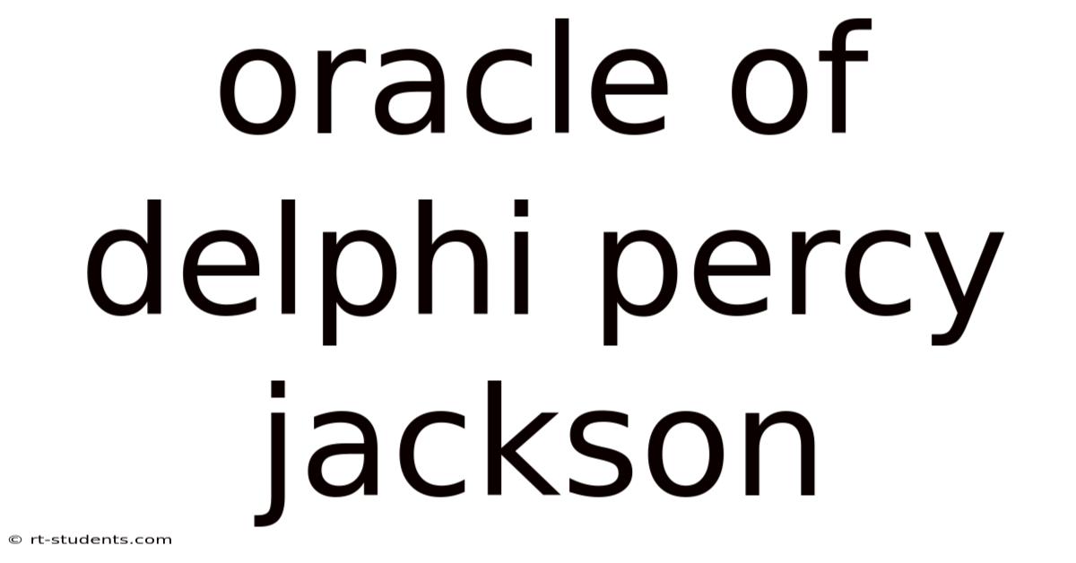 Oracle Of Delphi Percy Jackson