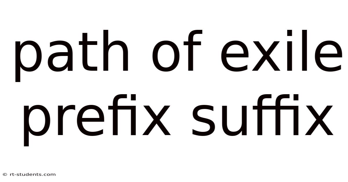 Path Of Exile Prefix Suffix