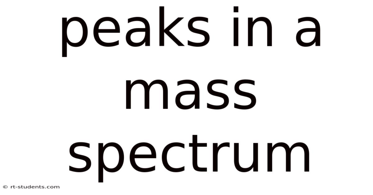 Peaks In A Mass Spectrum
